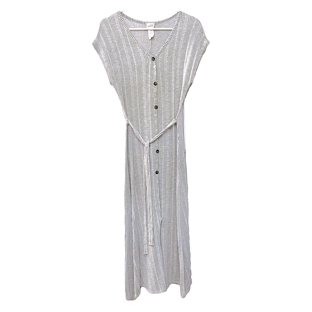 Caution To The Wind Women's Grey Midi Dress Size L